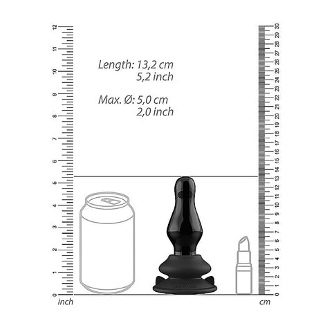 Shots Missy Glass Vibrator With Suction Cup and Remote - Glass Sex Toys