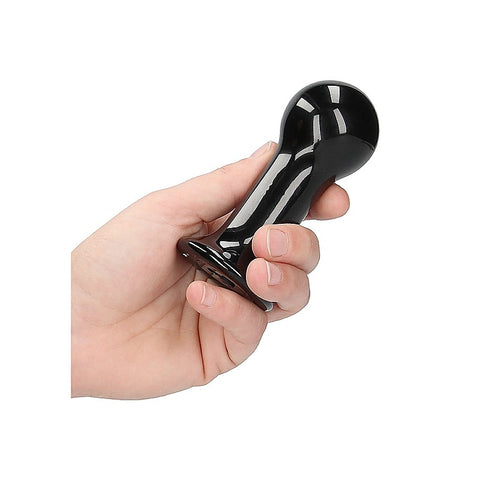 Shots Globy Suction Cup Rechargeable Glass Remote Vibrator - Glass Sex Toys