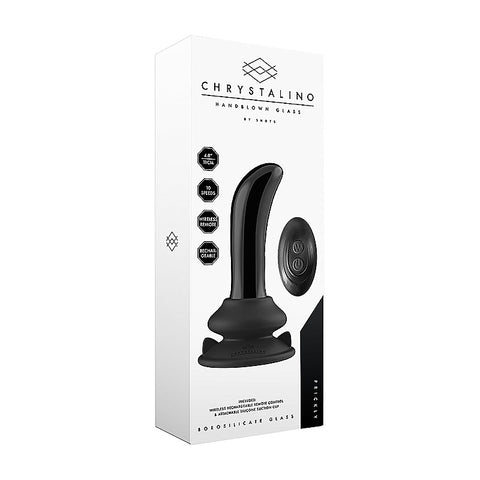 Shots Prickly Rechargeable 10 Functions Glass Vibrator - Glass Sex Toys