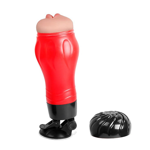 Baile Stroker Mouth Flora Red and Black Masturbator - Masturbators and Strokers