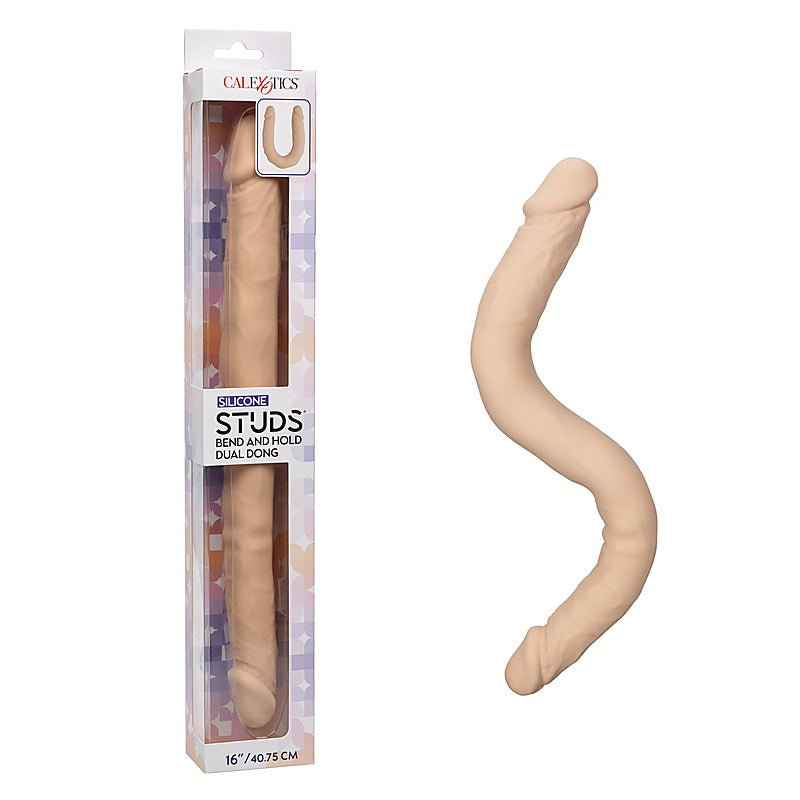 CalExotics Silicone Studs 16 Inch Bend And Hold Dual Dong - Double Ender