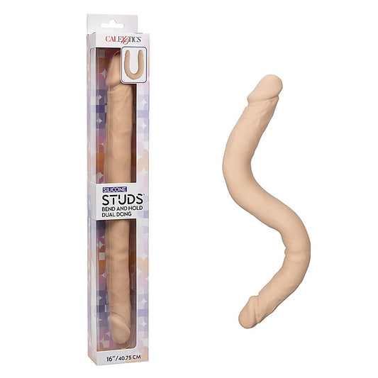 CalExotics Silicone Studs 16 Inch Bend And Hold Dual Dong - Double Ender