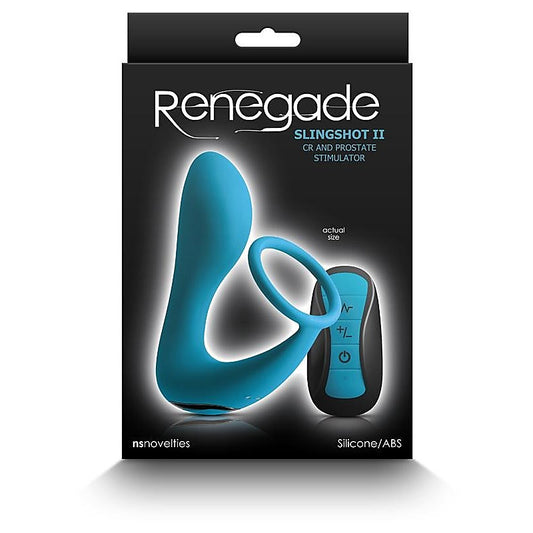 Renegade Slingshot II Cock Ring and Prostate Stimulator Teal