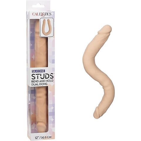 CalExotics Silicone Studs Bend And Hold Dual Dong 12 Inches - Double Ender