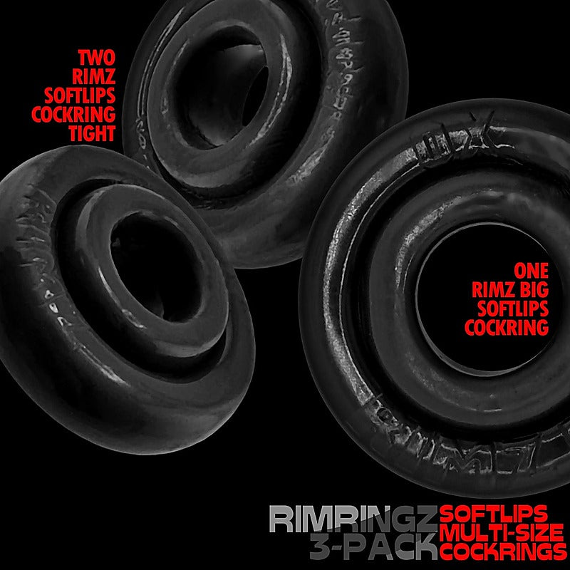 Oxballs Rimringz Multi Size 3 Pack Cock Rings - Cock Ring Sets