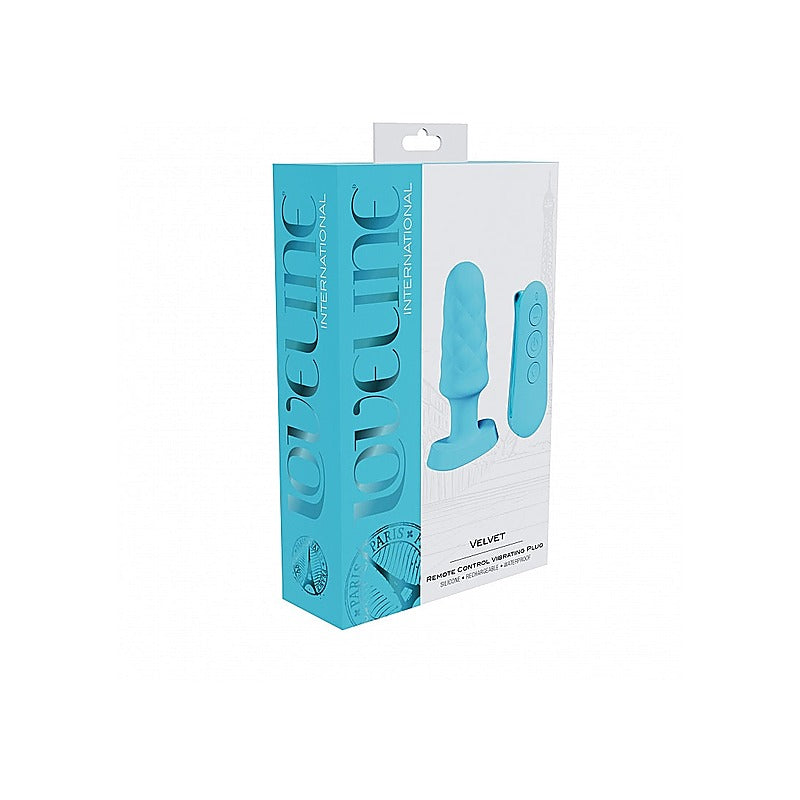 Shots Loveline Velvet Remote Control Vibrating Butt Plug - Butt Plugs