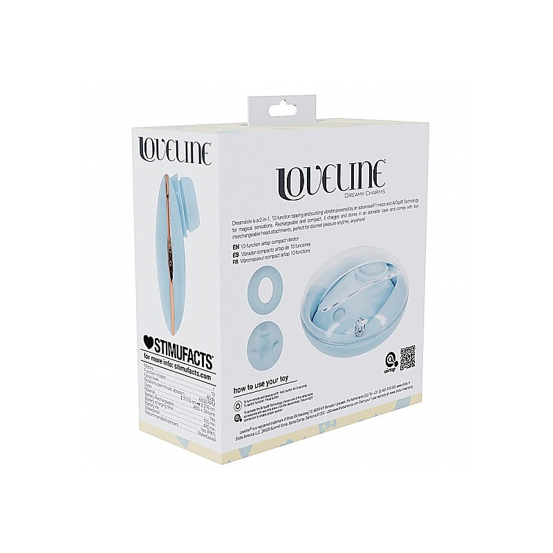 Shots Loveline Dreamsicle AirTapTech Rechargeable Vibrator - Clit Ticklers and Pulsators