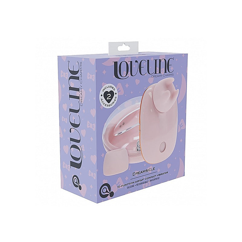 Shots Loveline Dreamsicle AirTapTech Rechargeable Vibrator - Clit Ticklers and Pulsators