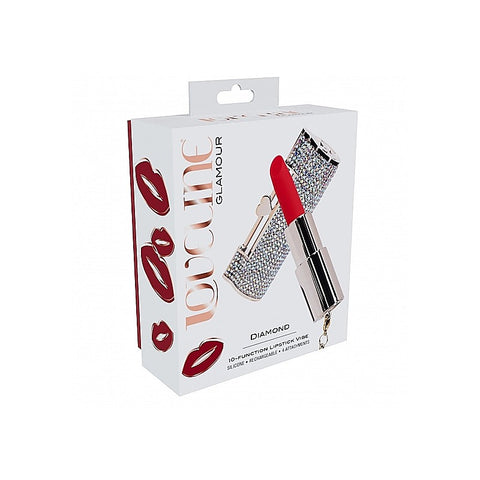 Shots Loveline Diamond 10 Speed Lipstick Vibrator - Personal Massagers