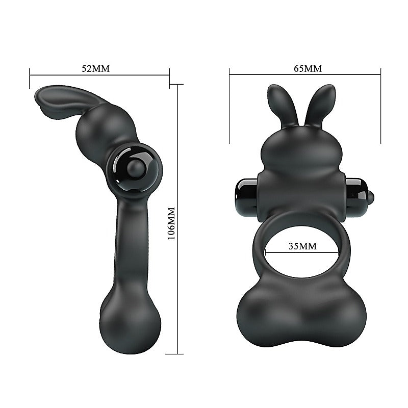 Baile Yusuf Vibrating Mens Cock Ring with Steele Balls - Vibrating Cock Rings