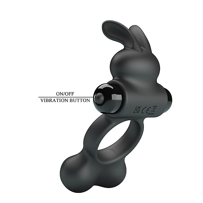Baile Yusuf Vibrating Mens Cock Ring with Steele Balls - Vibrating Cock Rings