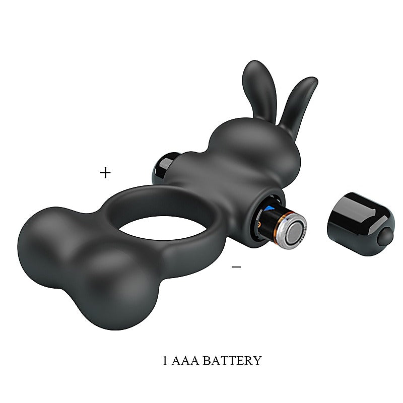 Baile Yusuf Vibrating Mens Cock Ring with Steele Balls - Vibrating Cock Rings