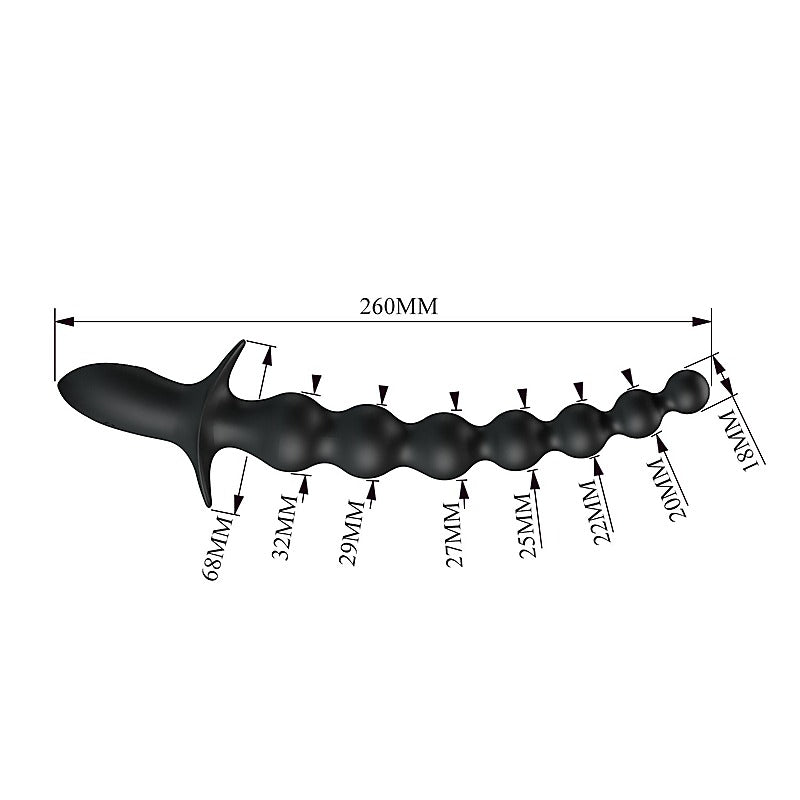 Baile Rechargeable Rigdon Vibrating Anal Play Beads - Anal Beads and Balls