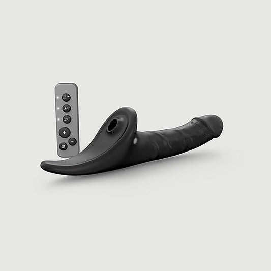 STRAP-ON-ME Multi Orgasm Realistic Strap On Dildo Black - Strap On Sextoys