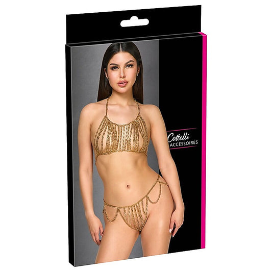 Orion Cottelli Sexy Womens Top Set Chain Gold - Her Fetish