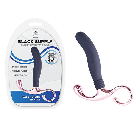 Nanma Black Supply 9.4 cm Silicone Prostate Plug - Prostate Toys