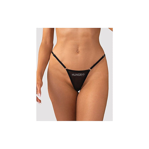 Hungry Printed Womens Thong by Obsessive - G-Strings, Panties and Shorts