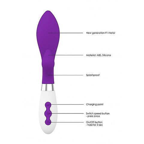 Luna Achelois Rechargeable Rabbit Vibrator by Shots Toys - Rabbit Vibrators