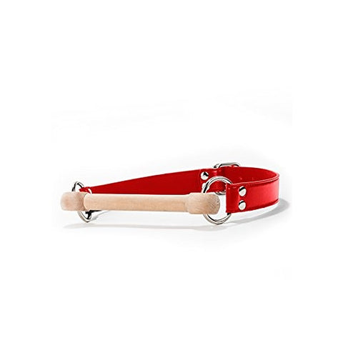 Shots Toys Wooden Bridle Bondage Gag with Straps - Bondage Gags and Bits