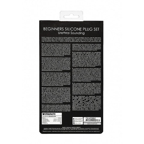 Silicone Urethral Beginners Plug Set by Shots Toys - Urethral Sounds