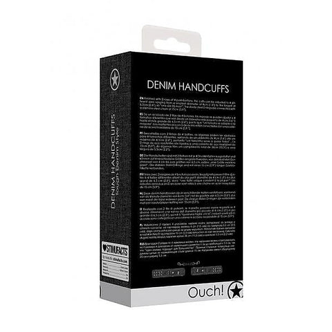 Premium OUCH! Denim Handcuffs by Shots Toys - Cuffs And Restraints
