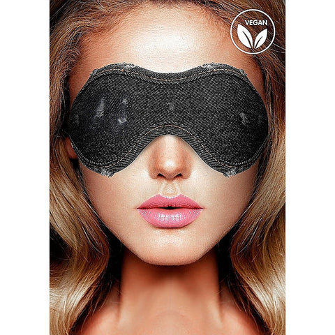 Premium OUCH! DENIM Eye Mask by Shots Toys - Masks And Blindfolds