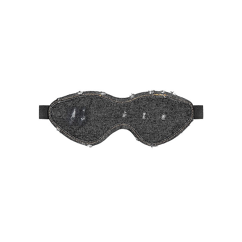 Premium OUCH! DENIM Eye Mask by Shots Toys - Masks And Blindfolds