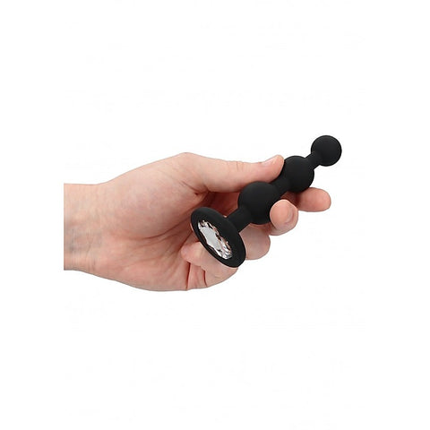 Silicone Butt Plug with Diamond Gem Base by Shots Toys - Butt Plugs