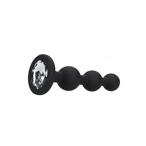 Silicone Butt Plug with Diamond Gem Base by Shots Toys - Butt Plugs