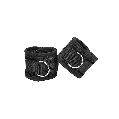 Velvet Ankle Cuffs With Adjustable Velcro Straps - Cuffs And Restraints