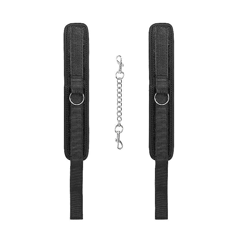 Velvet Ankle Cuffs With Adjustable Velcro Straps - Cuffs And Restraints