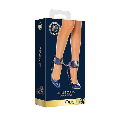 Sailor Theme Bondage Ankle Cuffs by Shots Toys - Cuffs And Restraints