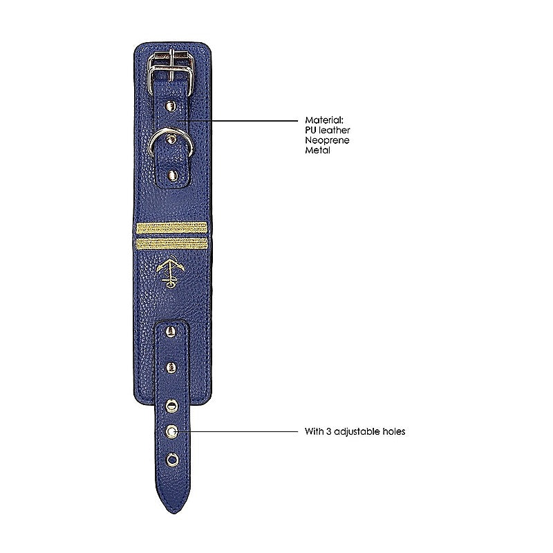 Sailor Theme Bondage Ankle Cuffs by Shots Toys - Cuffs And Restraints