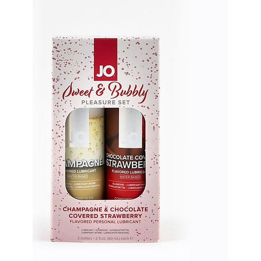System Jo Sweet and Bubbly Champagne 60ml & Chocolate 60ml Lubricant Pleasure Set - Lubricants and Lotions