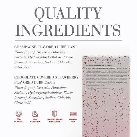 Sweet and Bubbly Champagne & Chocolate Lubricant Set - Lubricants and Lotions