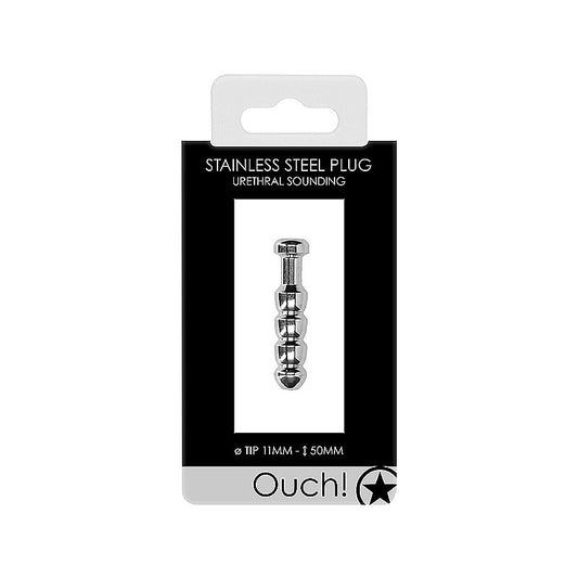 Shots Toys Urethral Sounding Mens Metal Plug 11 mm - Urethral Sounds