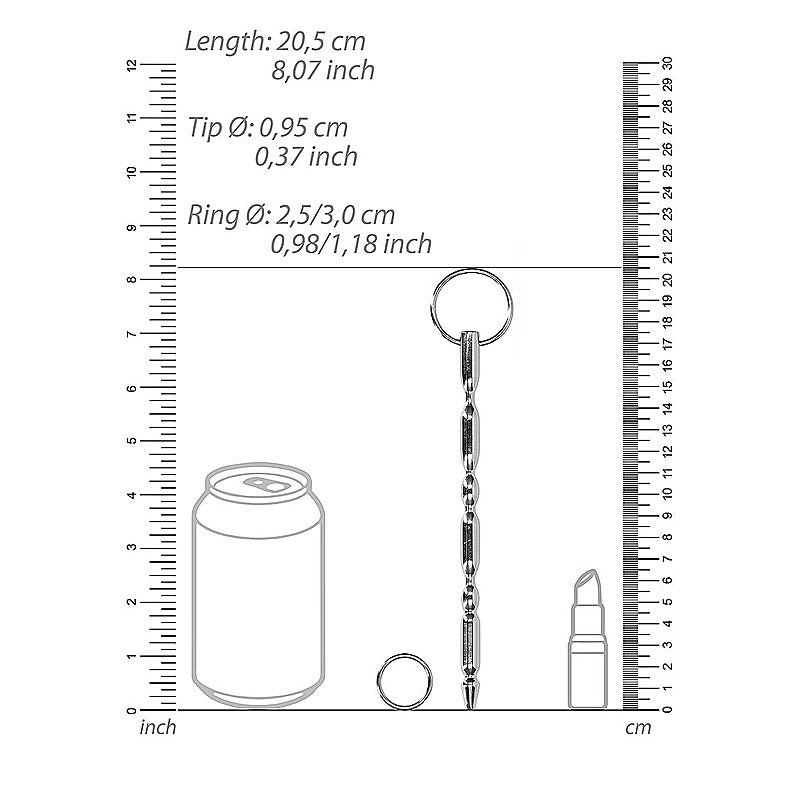 Urethral Sounding Stainless Steel Mens Dilator by Shots Toys - Urethral Sounds