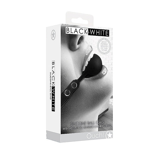 Shots Silicone Ball Gag with Adjustable Bonded Leather Straps - Bondage Gags and Bits