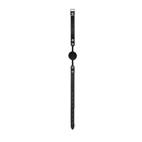 Silicone Ball Gag with Adjustable Bonded Leather Straps - Bondage Gags and Bits