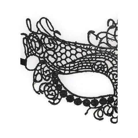 Queen High Quality Bondage Lace Eye Mask by Shots Toys - Masks And Blindfolds