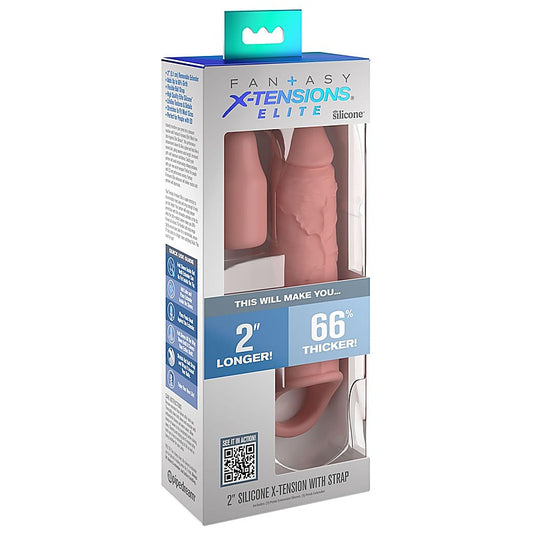 Fantasy Xtensions Elite 6 Inch Extension with Strap Light - Penis Sleeves and Extenders