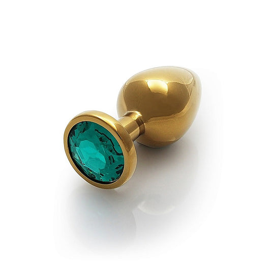 Shots Toys Round Gem Metal Butt Plug Medium - Butt Plugs