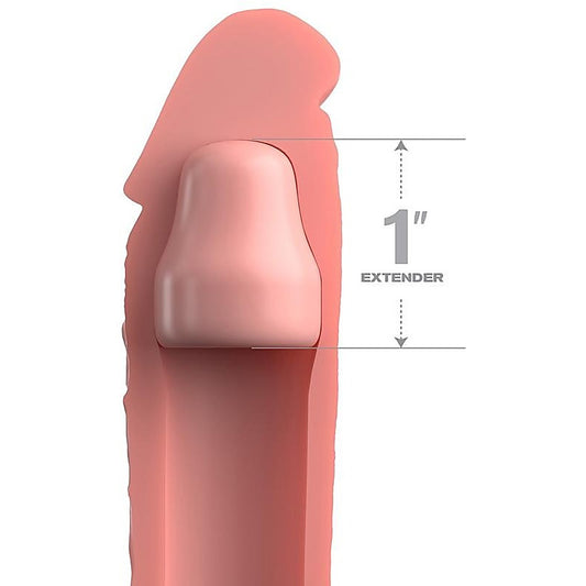 Fantasy Xtensions Elite 7 Inch Sleeve with 1 Inch Plug Light - Penis Sleeves and Extenders