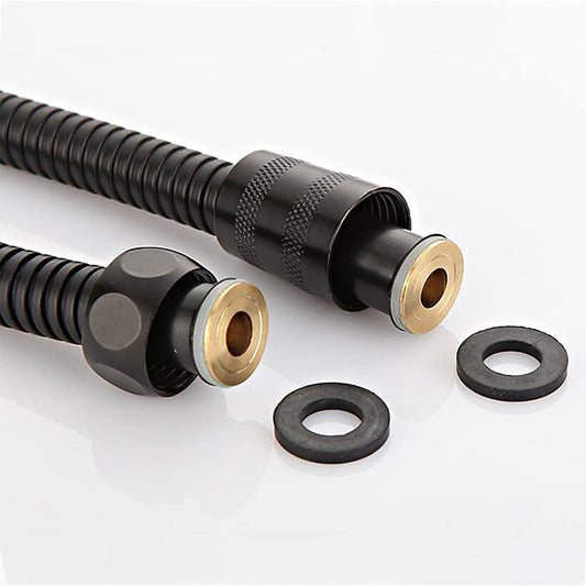 BDStyle Stainless Steel Kink Free Shower Hose Black - Enemas and Douches