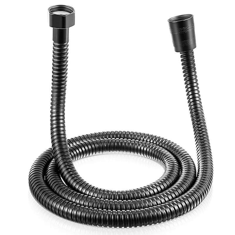 Stainless Steel Kink Free Shower Hose Black by BDStyle - Enemas and Douches