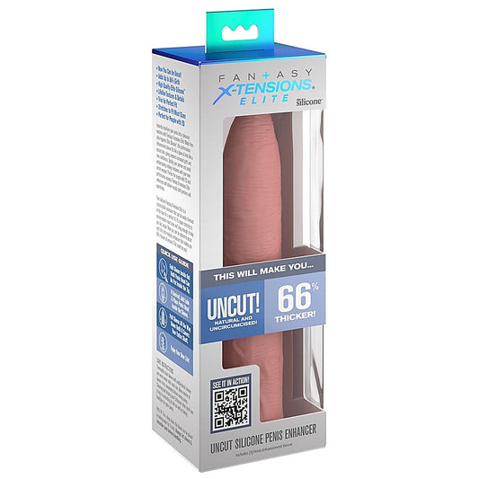 Fantasy Xtensions Elite Uncut 7 Inch Extension Sleeve Light - Penis Sleeves and Extenders