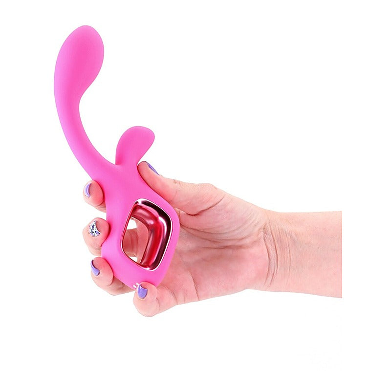 NS Novelties Pretty in Pink Velvet G Spot Rabbit Vibrator - Rabbit Vibrators