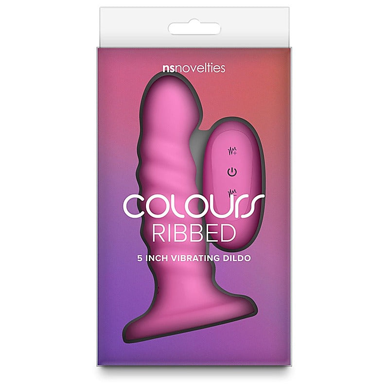 NS Novelties Colours Ribbed 5 inch Remote Control Dildo - Vibrating Dildos