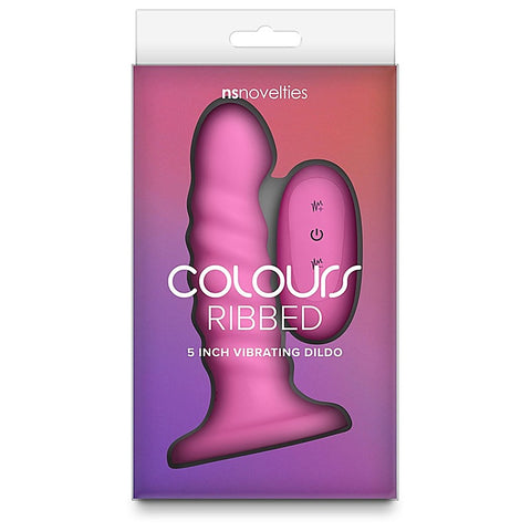NS Novelties Colours Ribbed 5 inch Remote Control Dildo - Vibrating Dildos