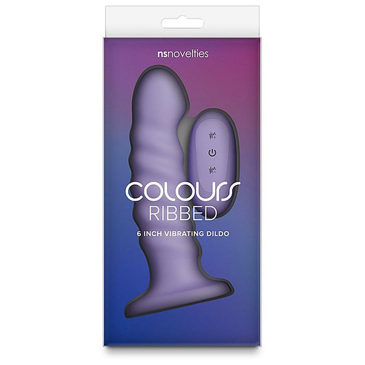 NS Novelties Colours Ribbed 6 inch Remote Control Dildo - Vibrating Dildos